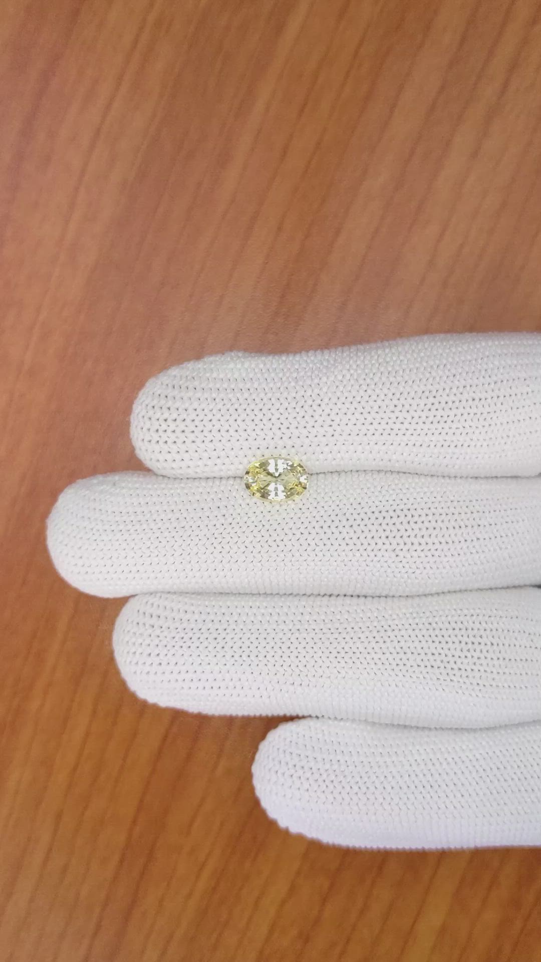 1.46 Ct. Yellow Sapphire from Ceylon (Sri Lanka) Size Video