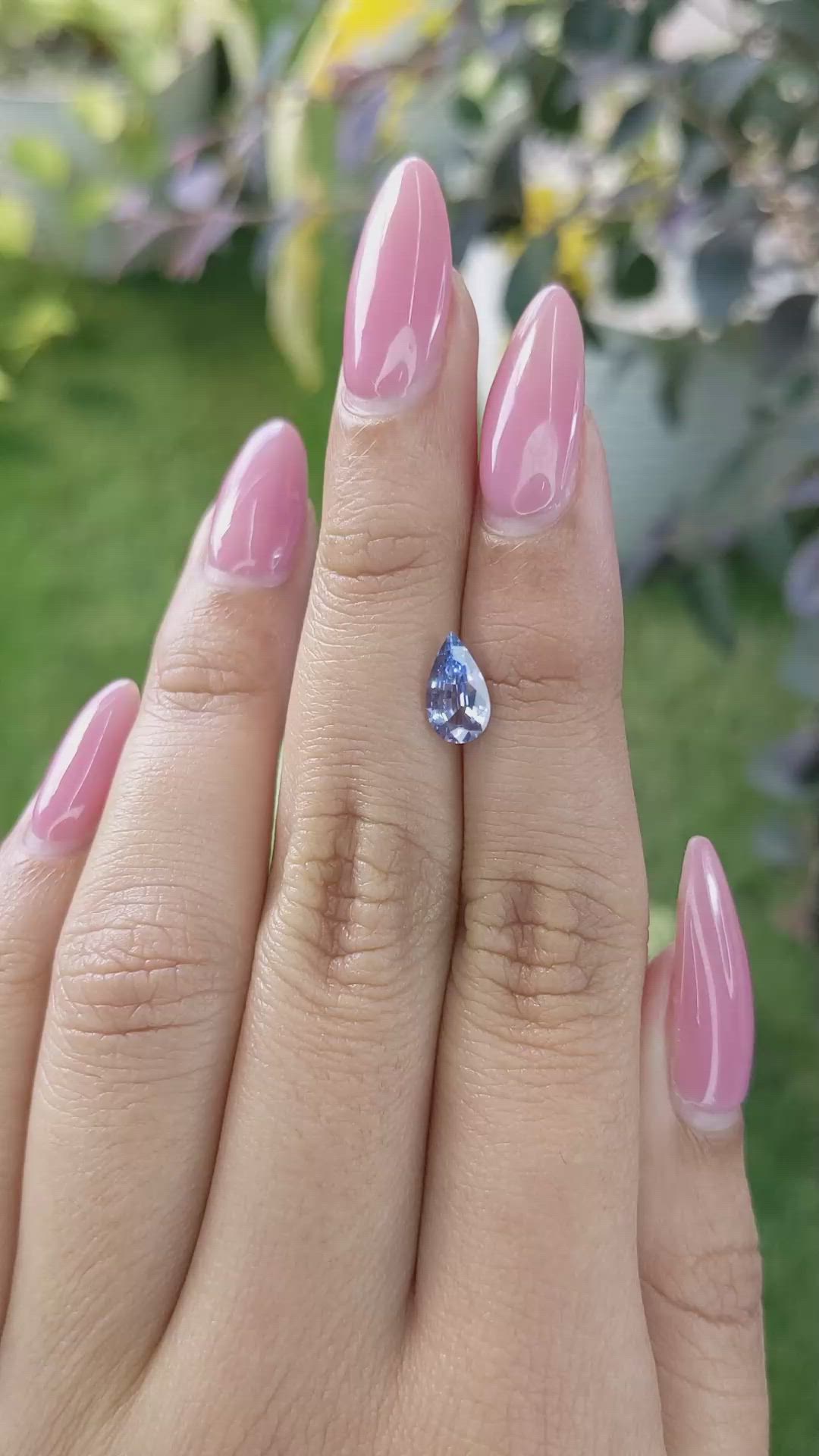 1.09 Ct. Blue Sapphire from Ceylon (Sri Lanka) Size Video