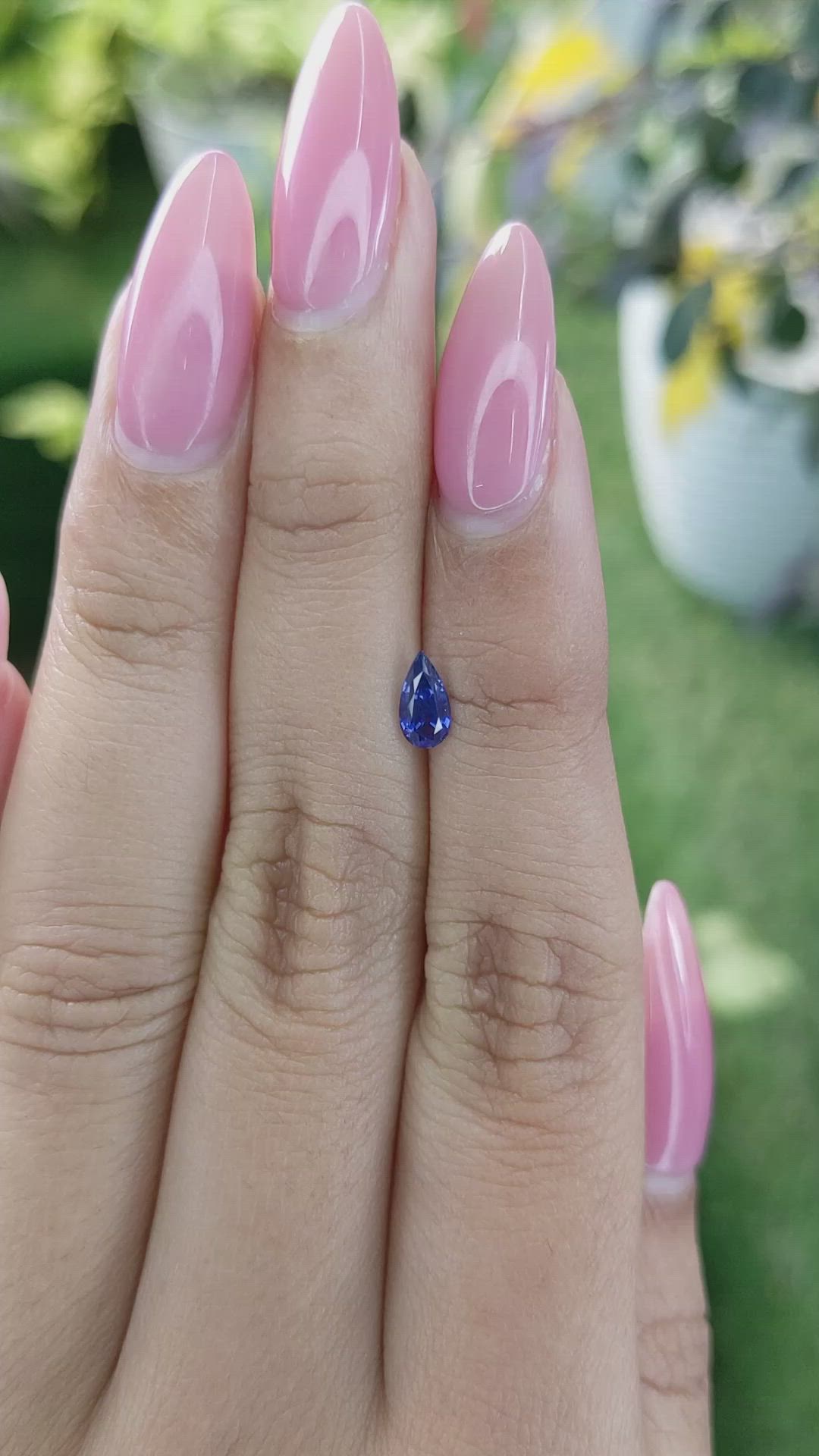 0.52 Ct. Blue Sapphire from Ceylon (Sri Lanka) Size Video