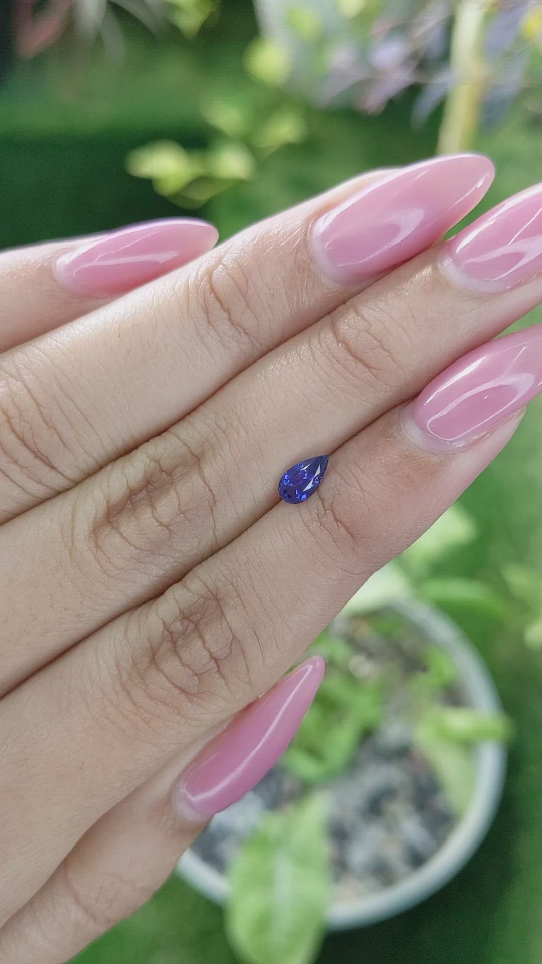 0.52 Ct. Blue Sapphire from Ceylon (Sri Lanka) Size Video