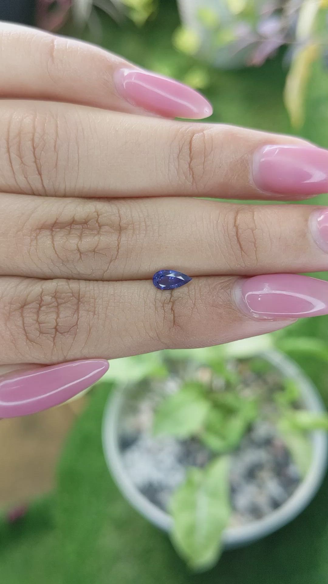 0.52 Ct. Blue Sapphire from Ceylon (Sri Lanka) Size Video