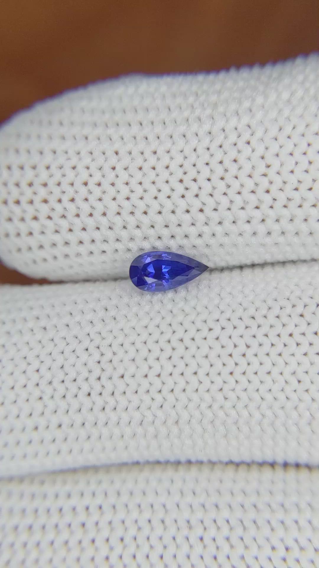 0.52 Ct. Blue Sapphire from Ceylon (Sri Lanka) Size Video