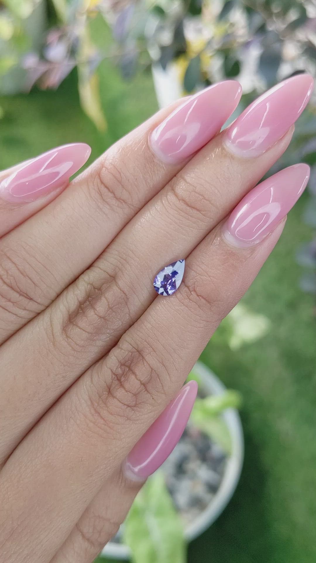 0.86 Ct. Bluish Purple Sapphire from Ceylon (Sri Lanka) Size Video