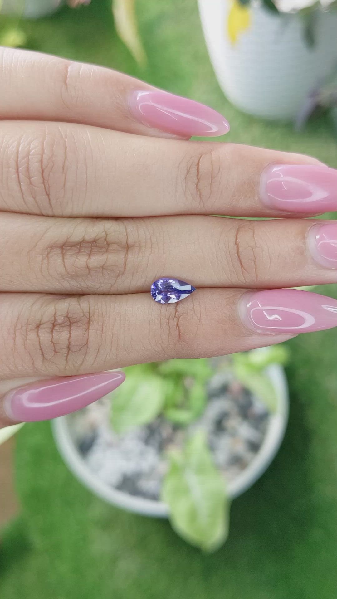 0.86 Ct. Bluish Purple Sapphire from Ceylon (Sri Lanka) Size Video