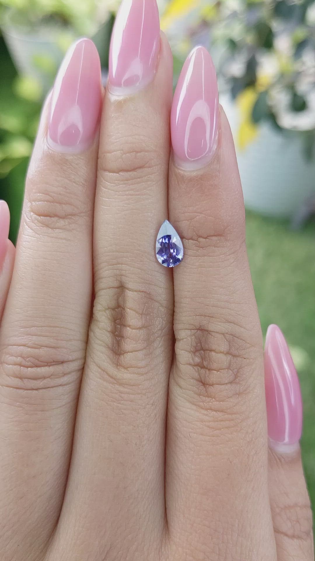 0.86 Ct. Bluish Purple Sapphire from Ceylon (Sri Lanka) Size Video