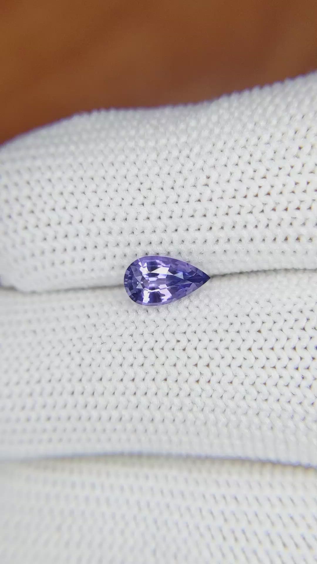 0.86 Ct. Bluish Purple Sapphire from Ceylon (Sri Lanka) Size Video