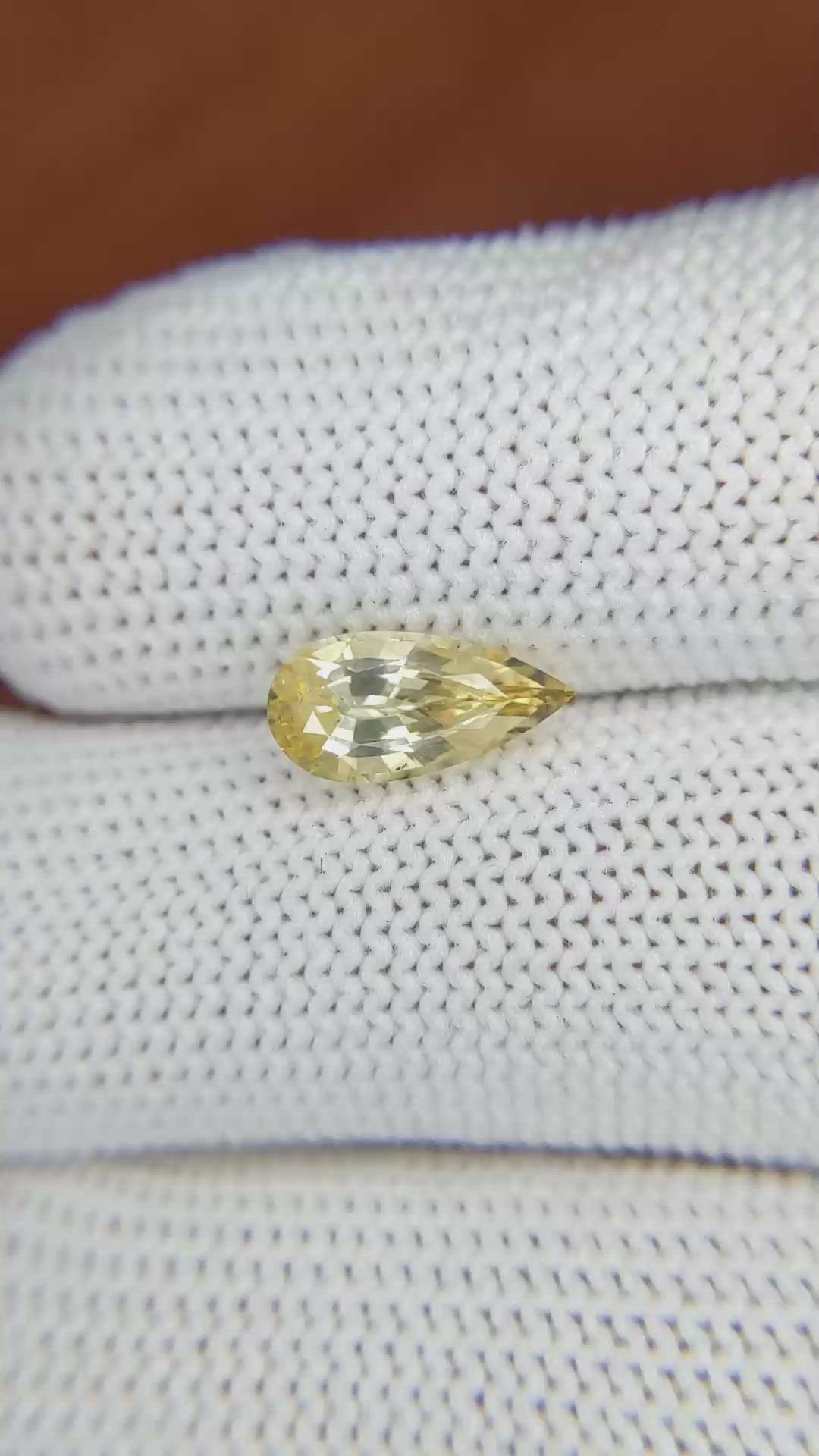 1.78 Ct. Yellow Sapphire from Ceylon (Sri Lanka) Size Video