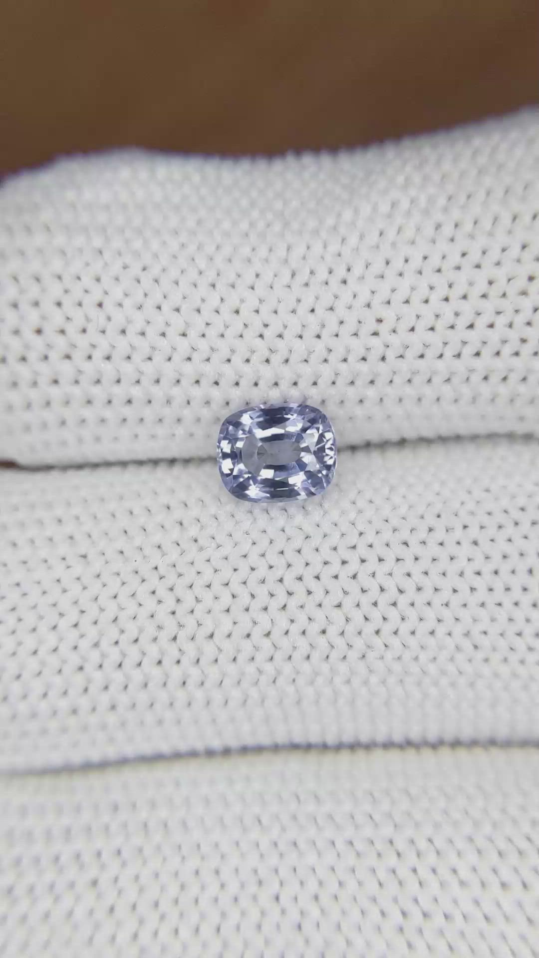 1.15 Ct. Blue Sapphire from Ceylon (Sri Lanka) Size Video