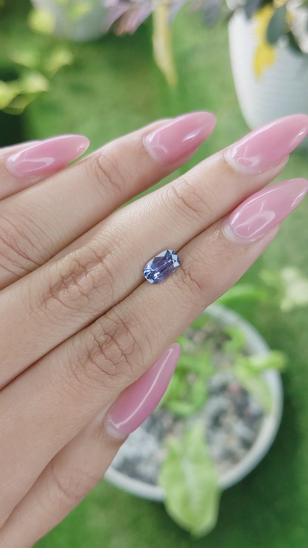 1.07 Ct. Blue Sapphire from Ceylon (Sri Lanka) Size Video