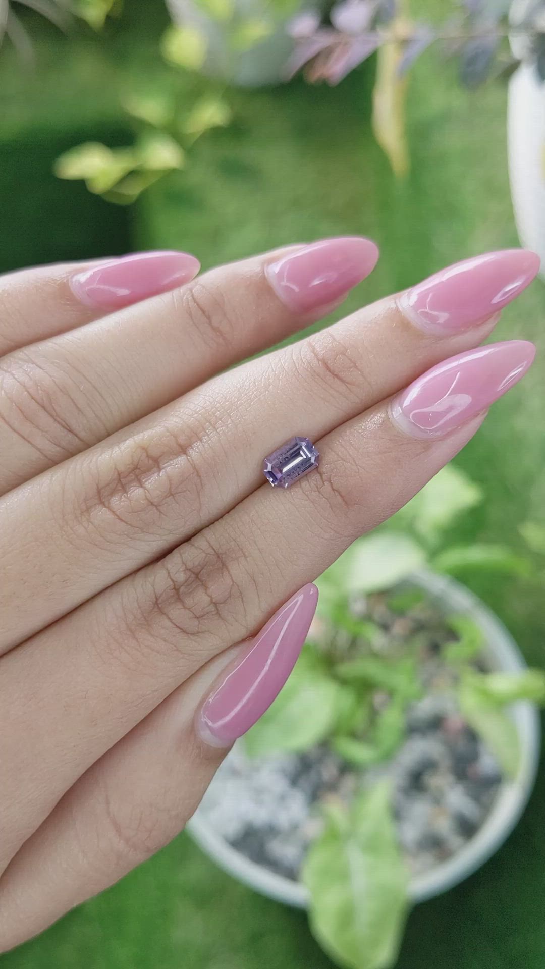 0.87 Ct. Purple Sapphire from Ceylon (Sri Lanka) Size Video