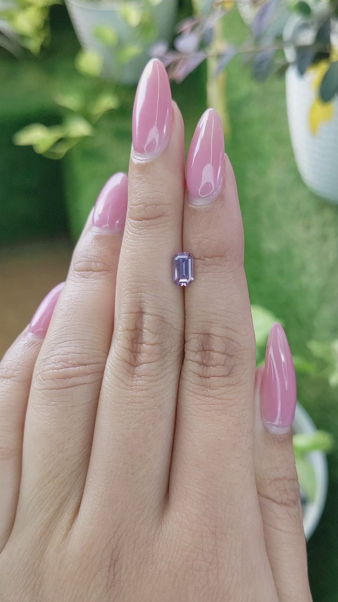 0.87 Ct. Purple Sapphire from Ceylon (Sri Lanka) Size Video