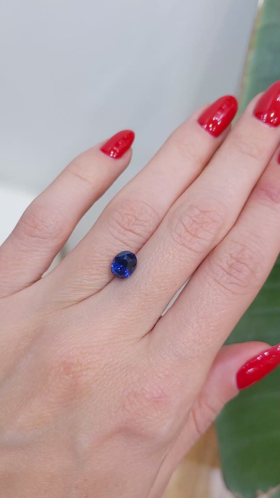 2.03 Ct. Blue Sapphire from Ceylon (Sri Lanka) Size Video