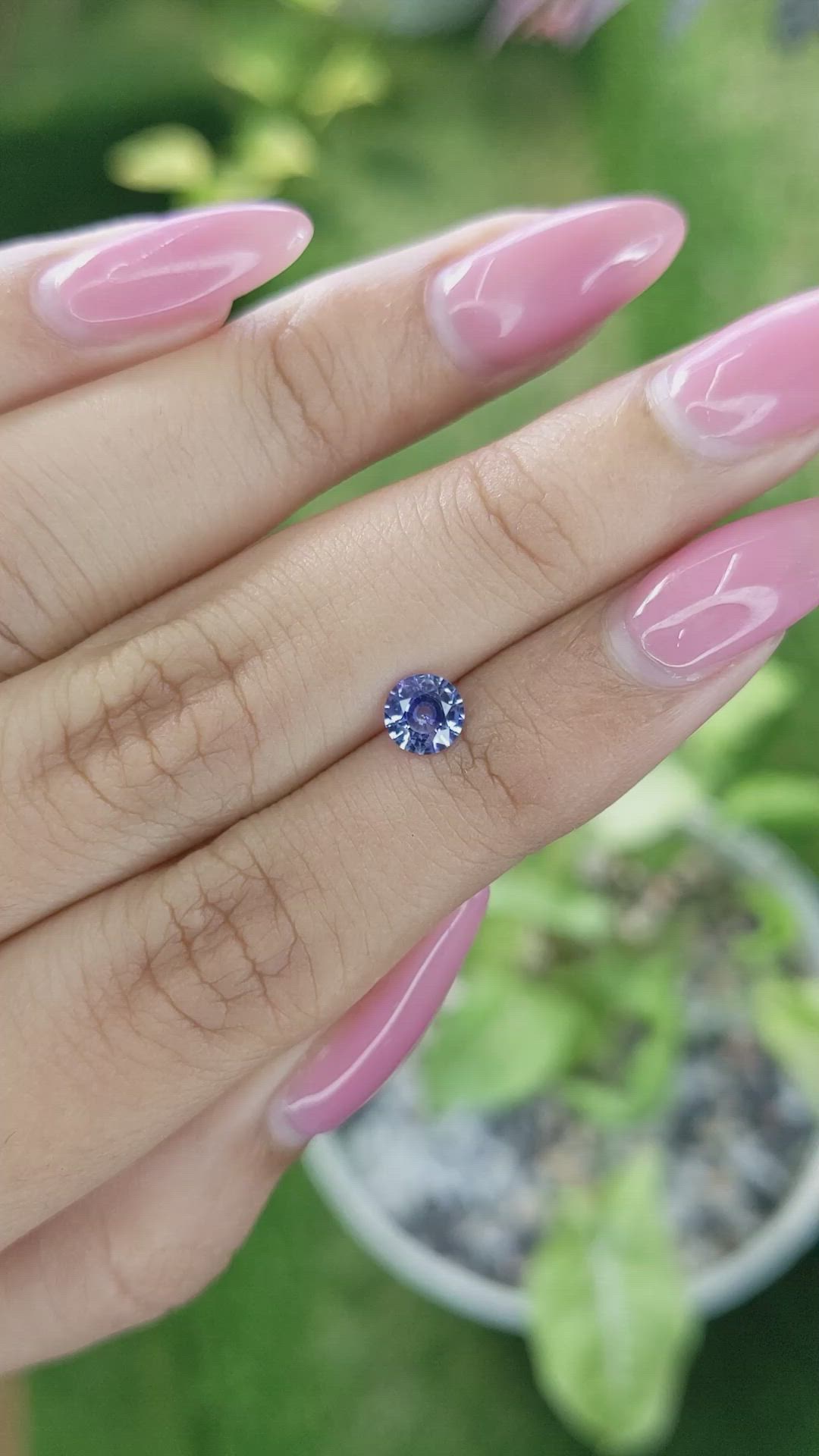 0.66 Ct. Blue Sapphire from Ceylon (Sri Lanka) Size Video
