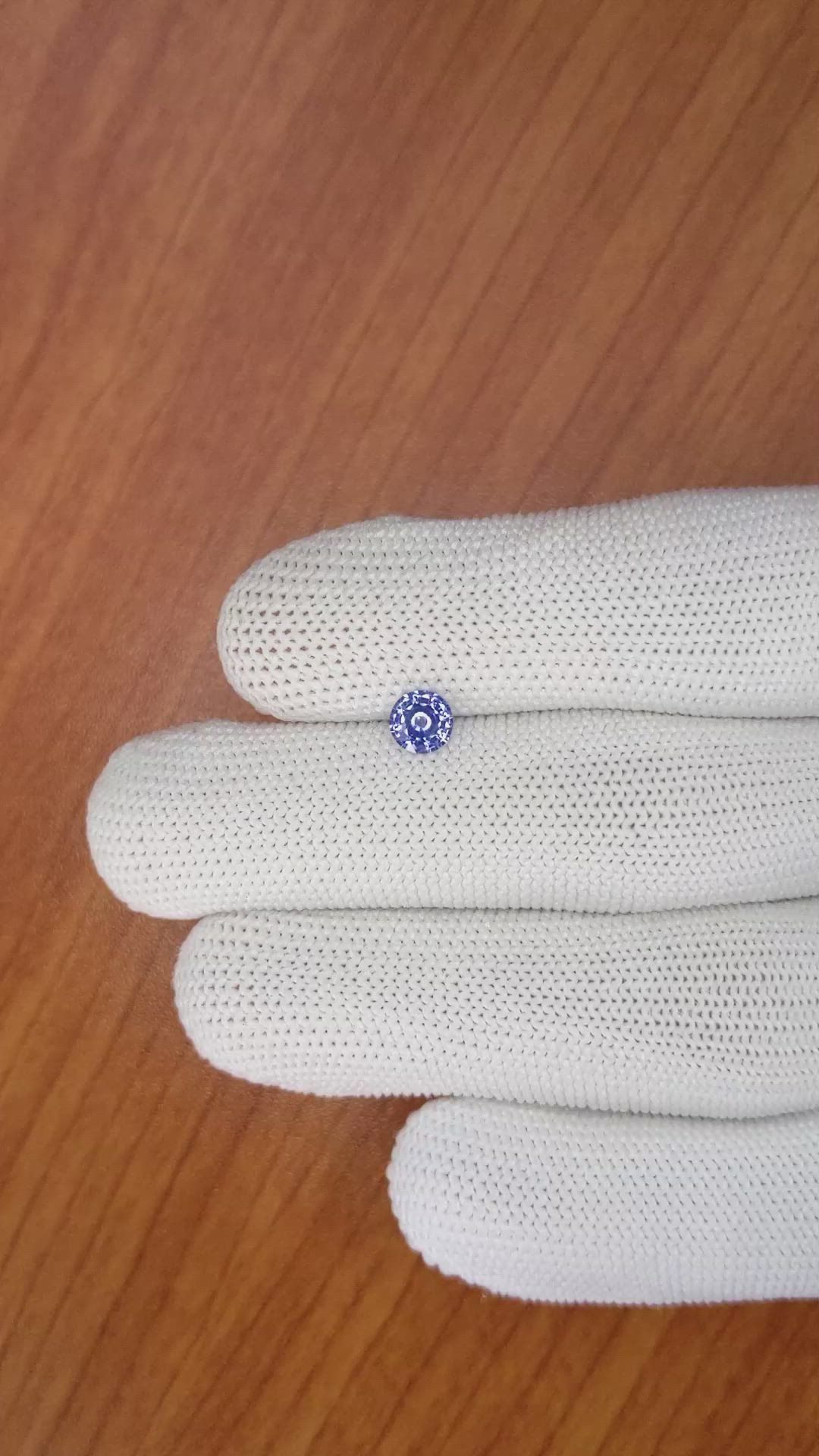 0.66 Ct. Blue Sapphire from Ceylon (Sri Lanka) Size Video