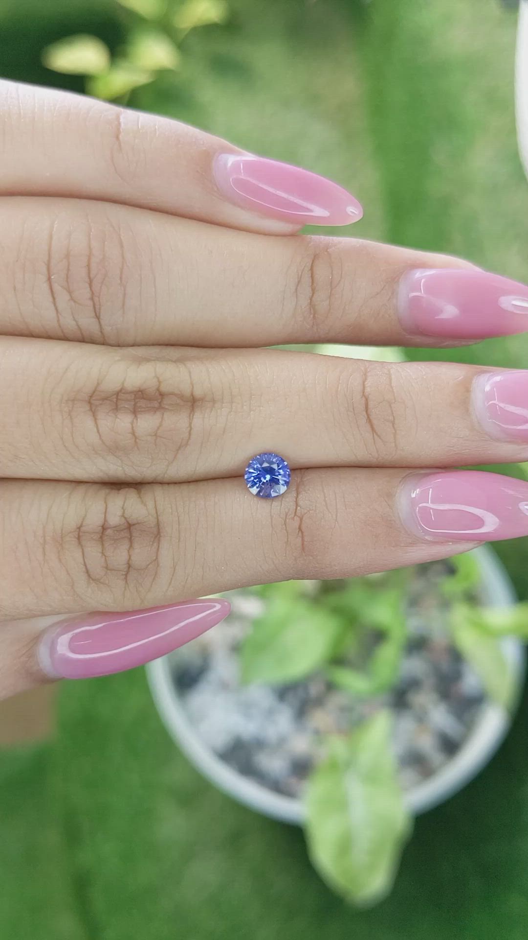 0.70 Ct. Blue Sapphire from Ceylon (Sri Lanka) Size Video