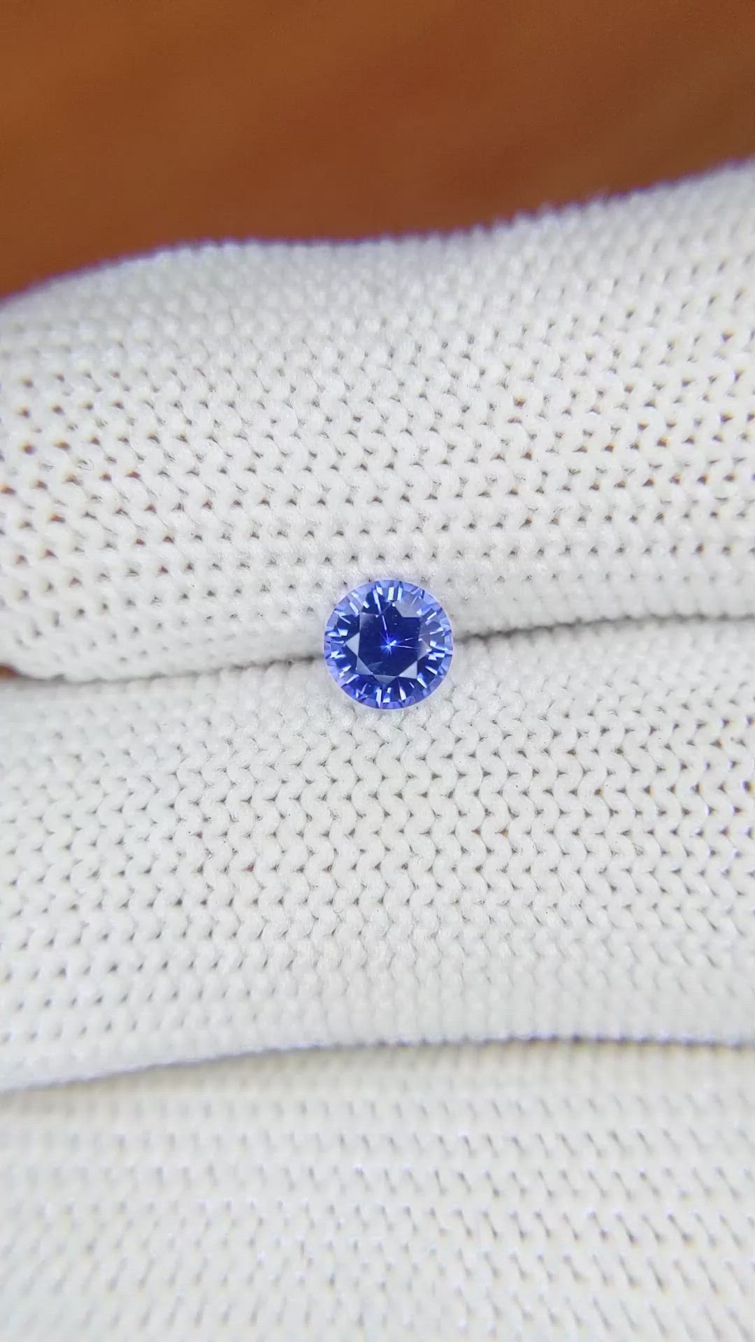 0.70 Ct. Blue Sapphire from Ceylon (Sri Lanka) Size Video