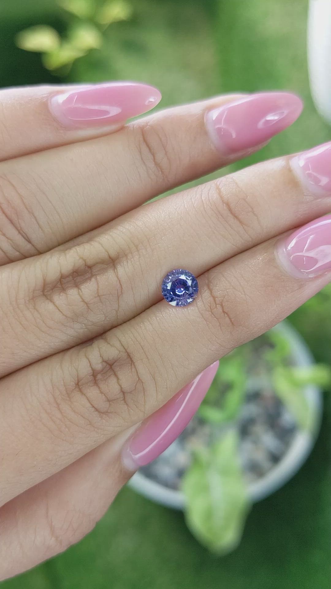 0.95 Ct. Bluish Purple Sapphire from Ceylon (Sri Lanka) Size Video