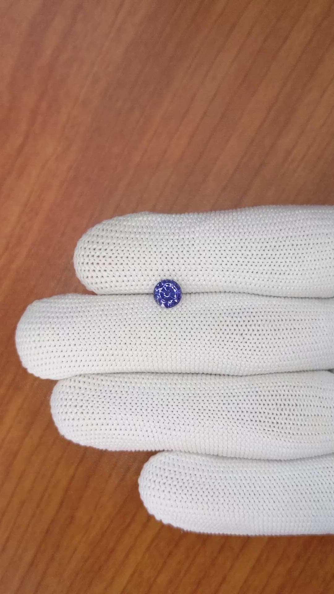 0.95 Ct. Bluish Purple Sapphire from Ceylon (Sri Lanka) Size Video