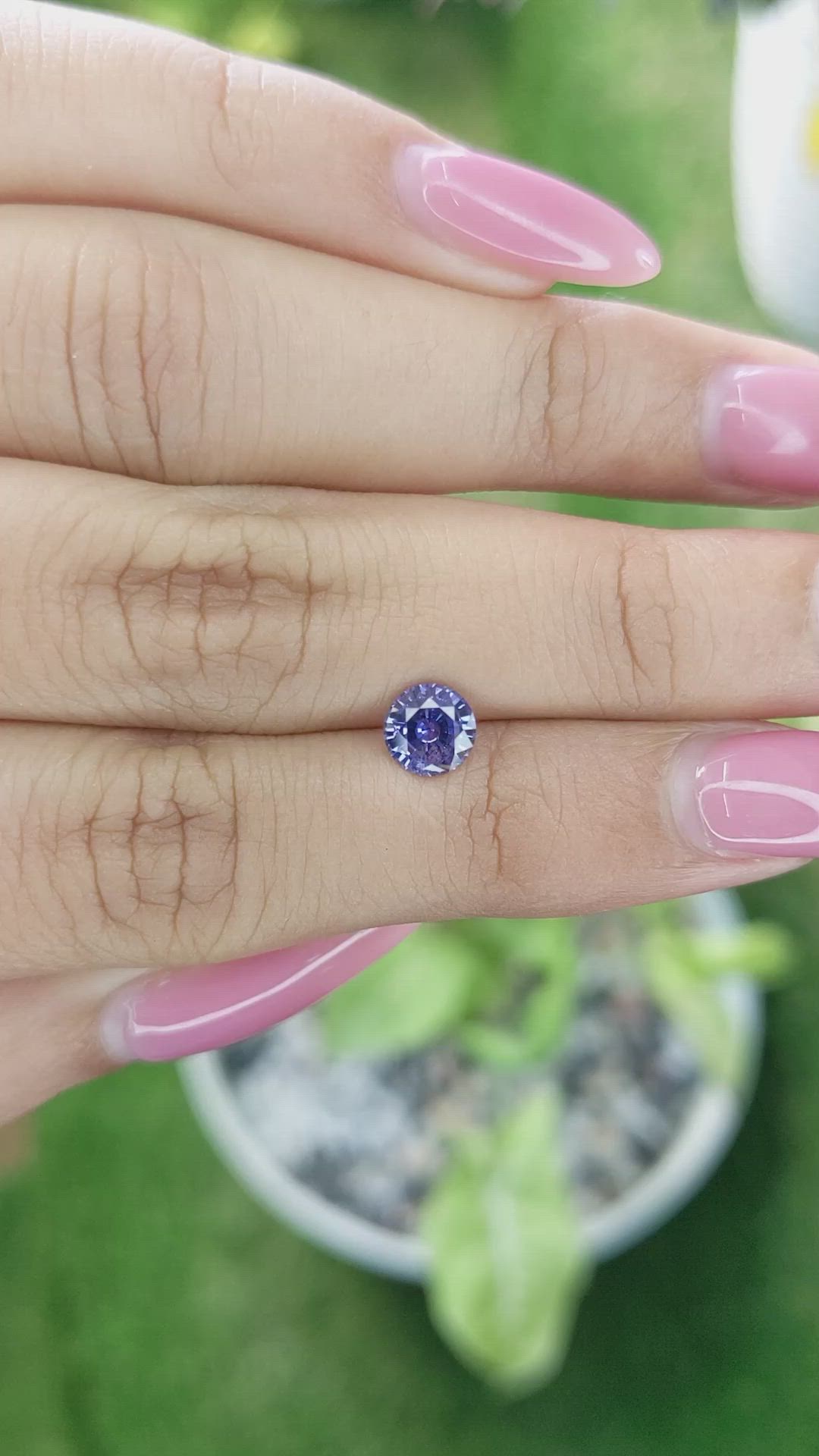 0.95 Ct. Bluish Purple Sapphire from Ceylon (Sri Lanka) Size Video