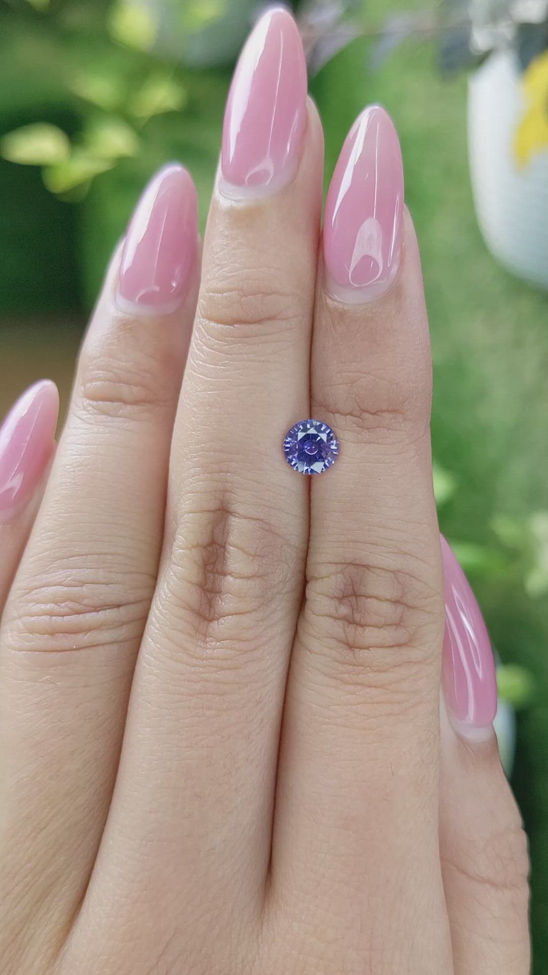 0.95 Ct. Bluish Purple Sapphire from Ceylon (Sri Lanka) Size Video