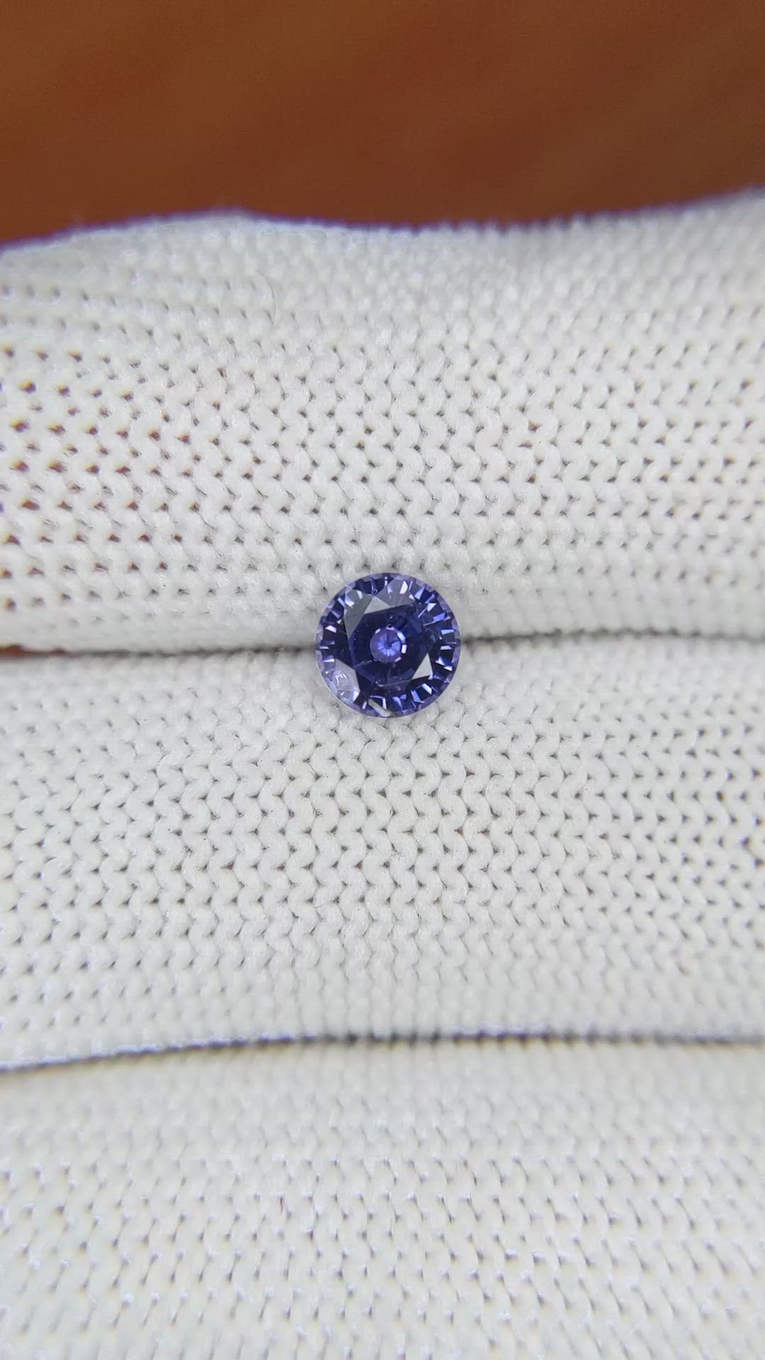 0.95 Ct. Bluish Purple Sapphire from Ceylon (Sri Lanka) Size Video