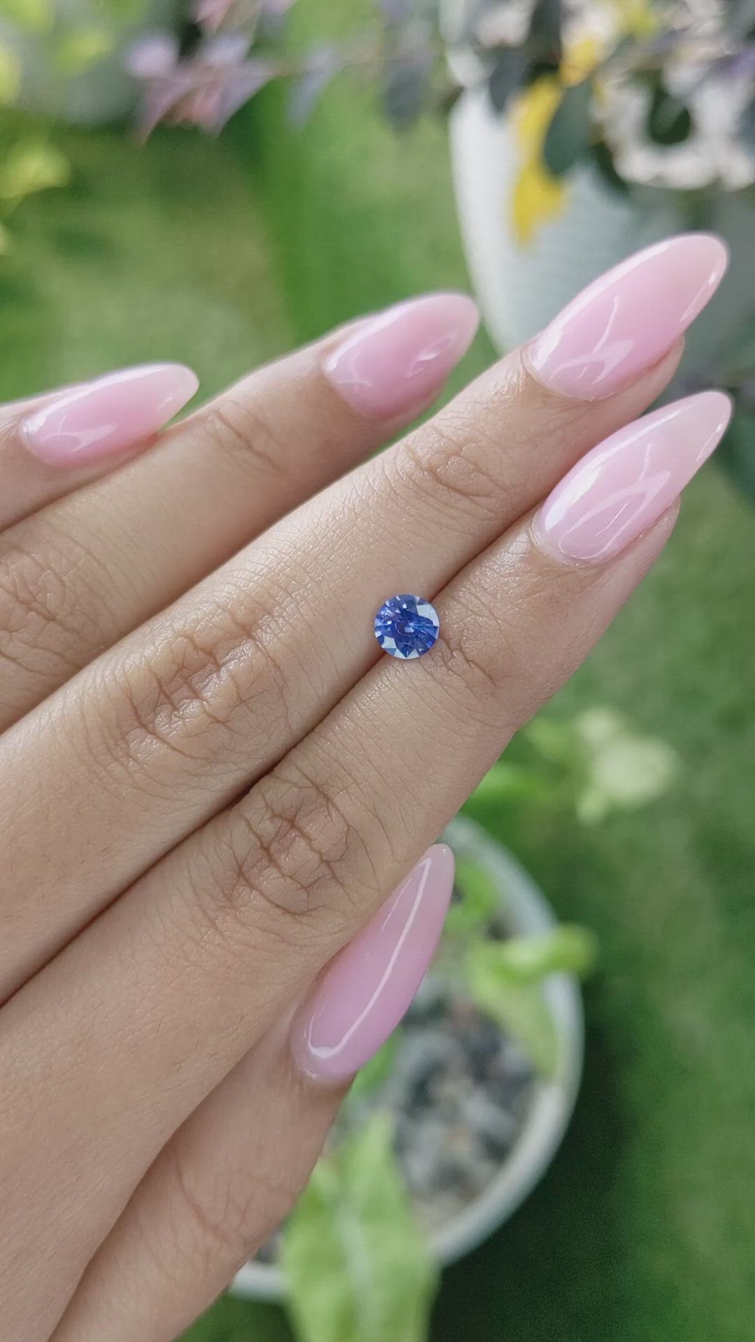 0.67 Ct. Blue Sapphire from Ceylon (Sri Lanka) Size Video