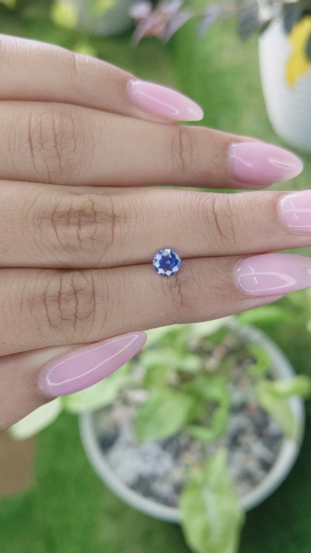 0.67 Ct. Blue Sapphire from Ceylon (Sri Lanka) Size Video