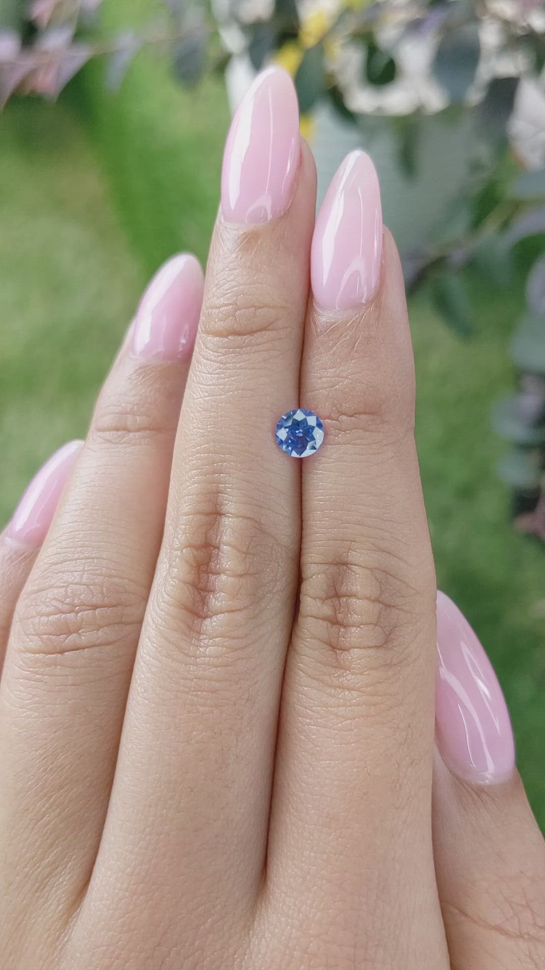 0.67 Ct. Blue Sapphire from Ceylon (Sri Lanka) Size Video