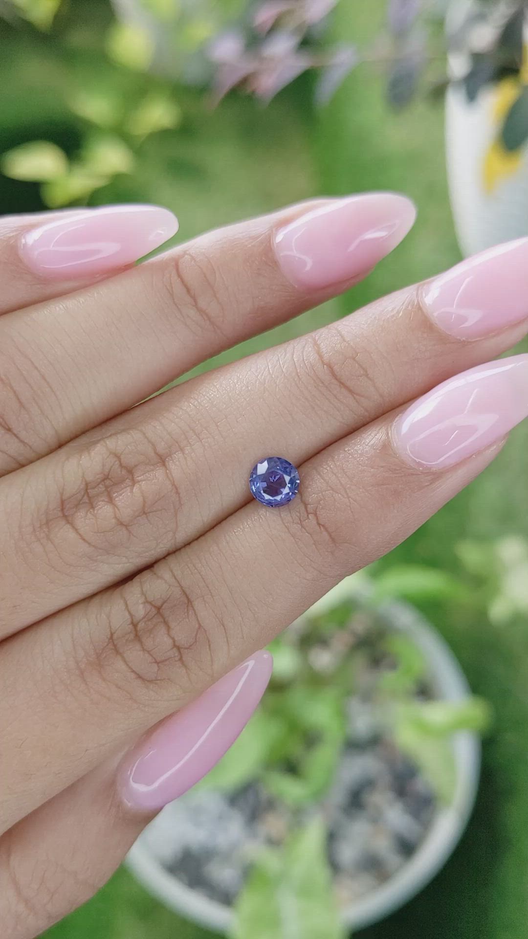 0.60 Ct. Blue Sapphire from Ceylon (Sri Lanka) Size Video