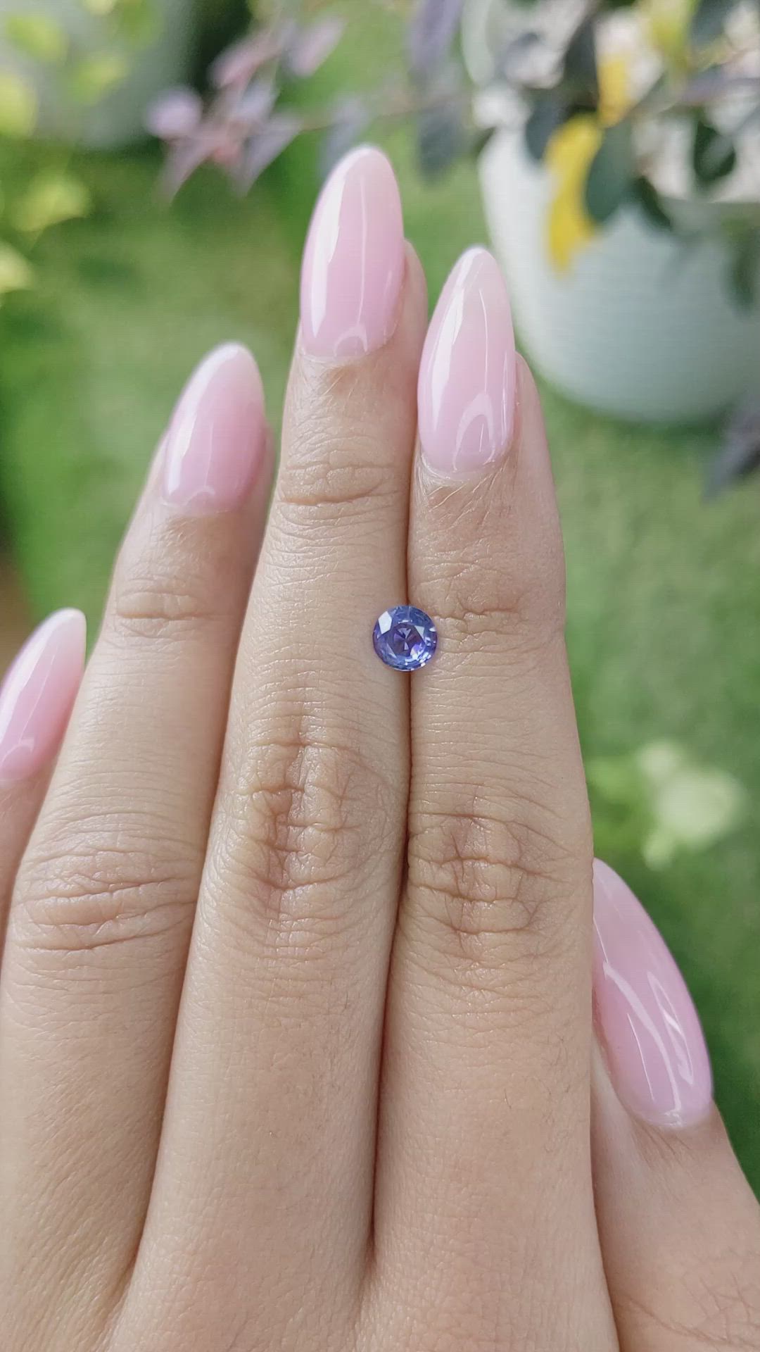 0.60 Ct. Blue Sapphire from Ceylon (Sri Lanka) Size Video