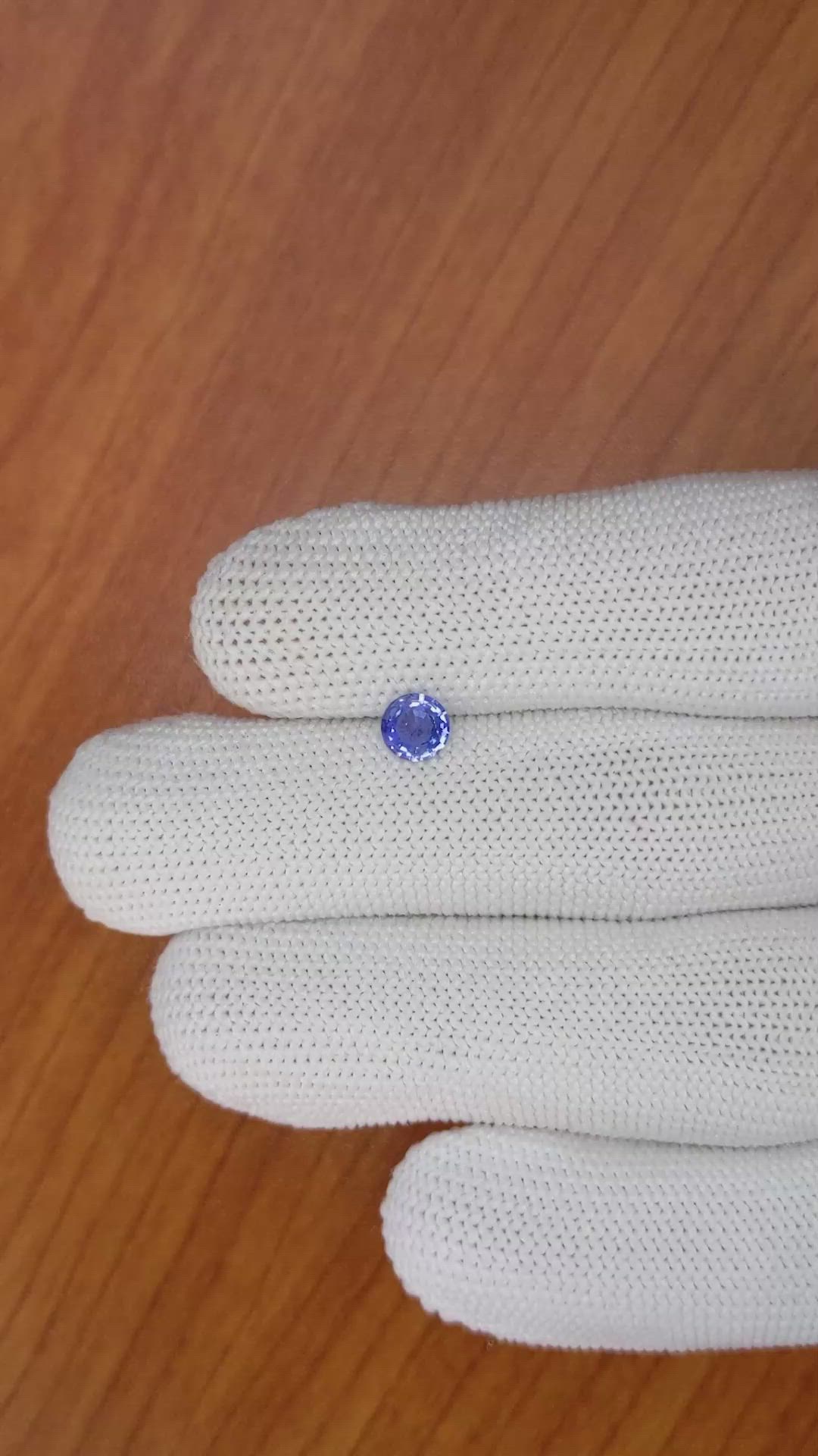 0.60 Ct. Blue Sapphire from Ceylon (Sri Lanka) Size Video