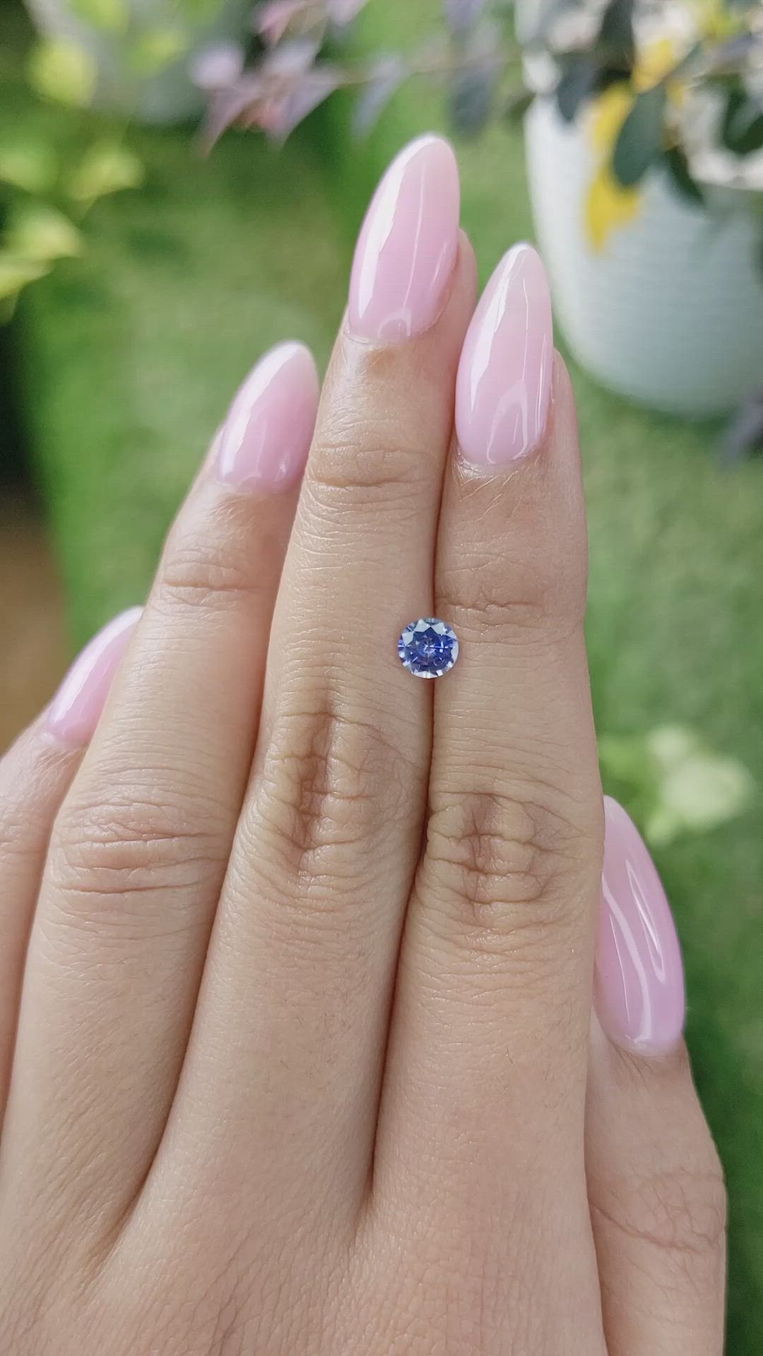 0.55 Ct. Blue Sapphire from Ceylon (Sri Lanka) Size Video