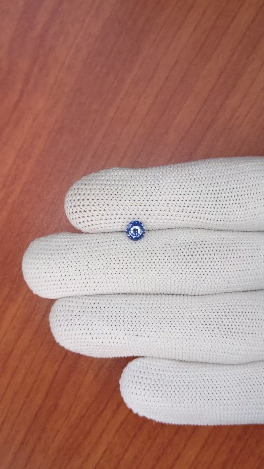 0.55 Ct. Blue Sapphire from Ceylon (Sri Lanka) Size Video