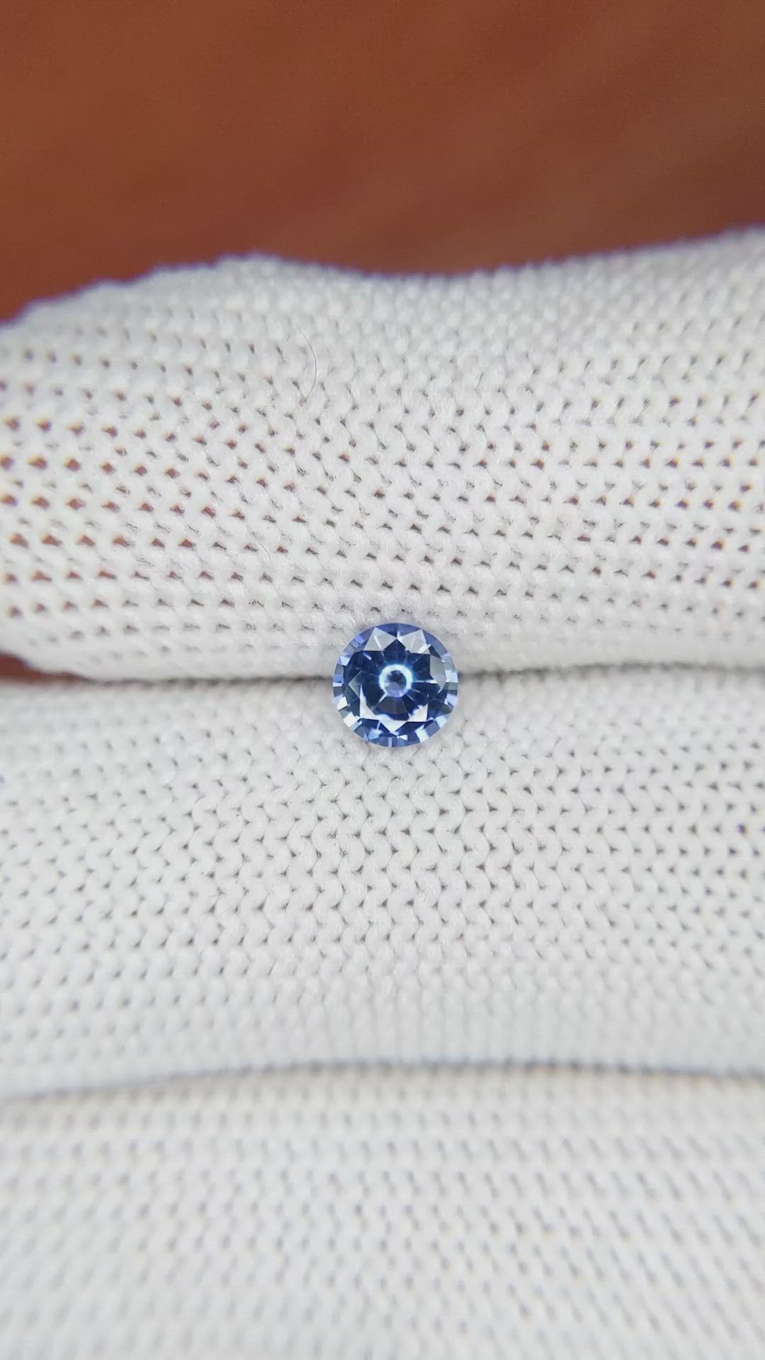 0.55 Ct. Blue Sapphire from Ceylon (Sri Lanka) Size Video