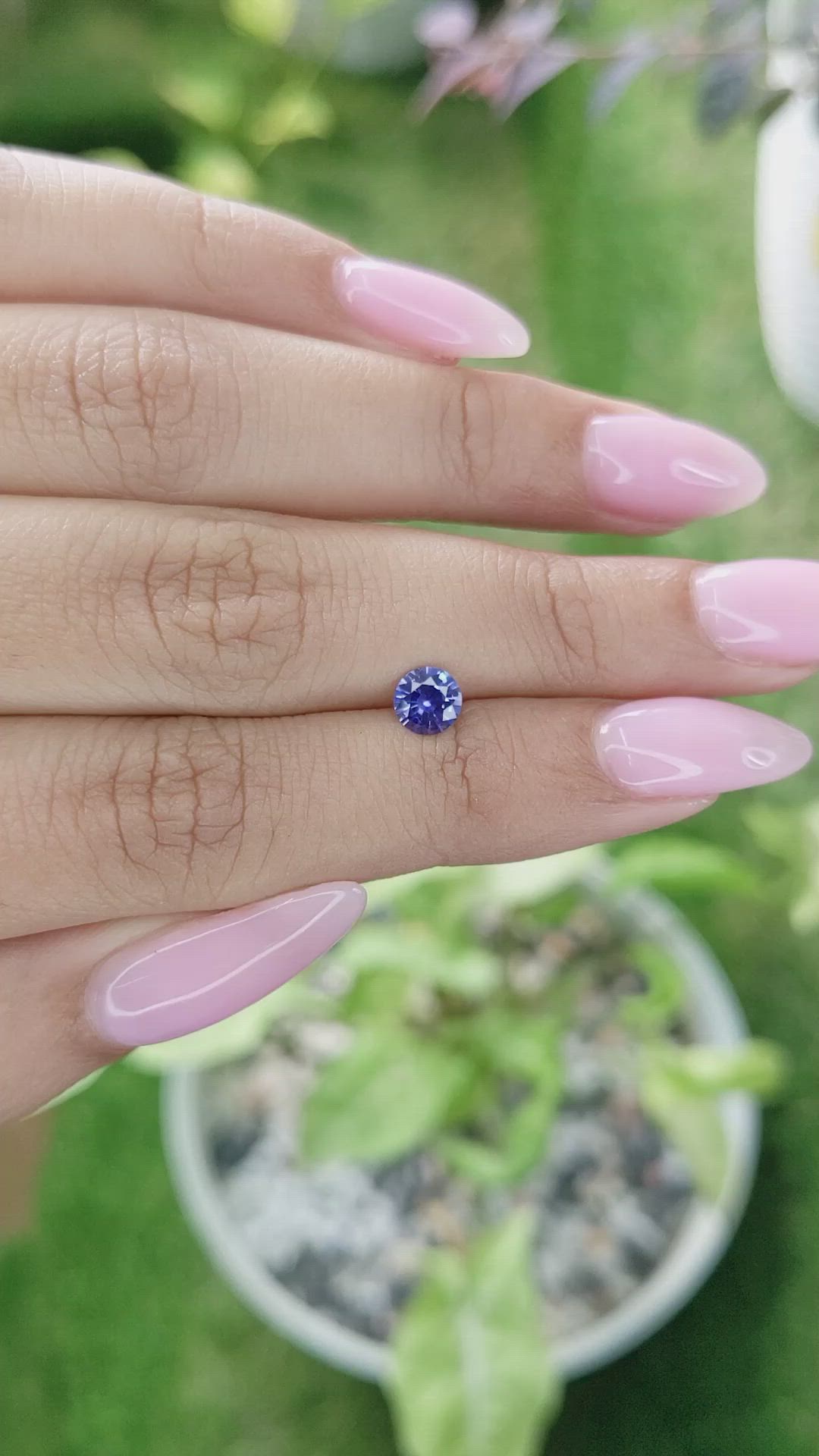 0.62 Ct. Blue Sapphire from Ceylon (Sri Lanka) Size Video