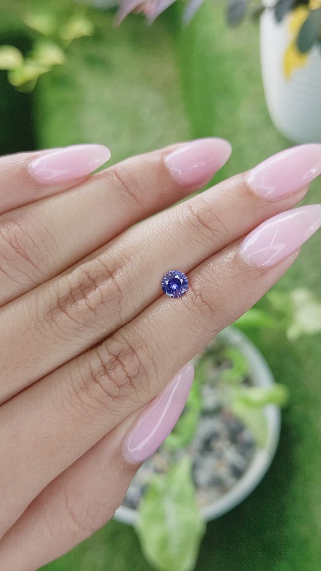 0.62 Ct. Blue Sapphire from Ceylon (Sri Lanka) Size Video