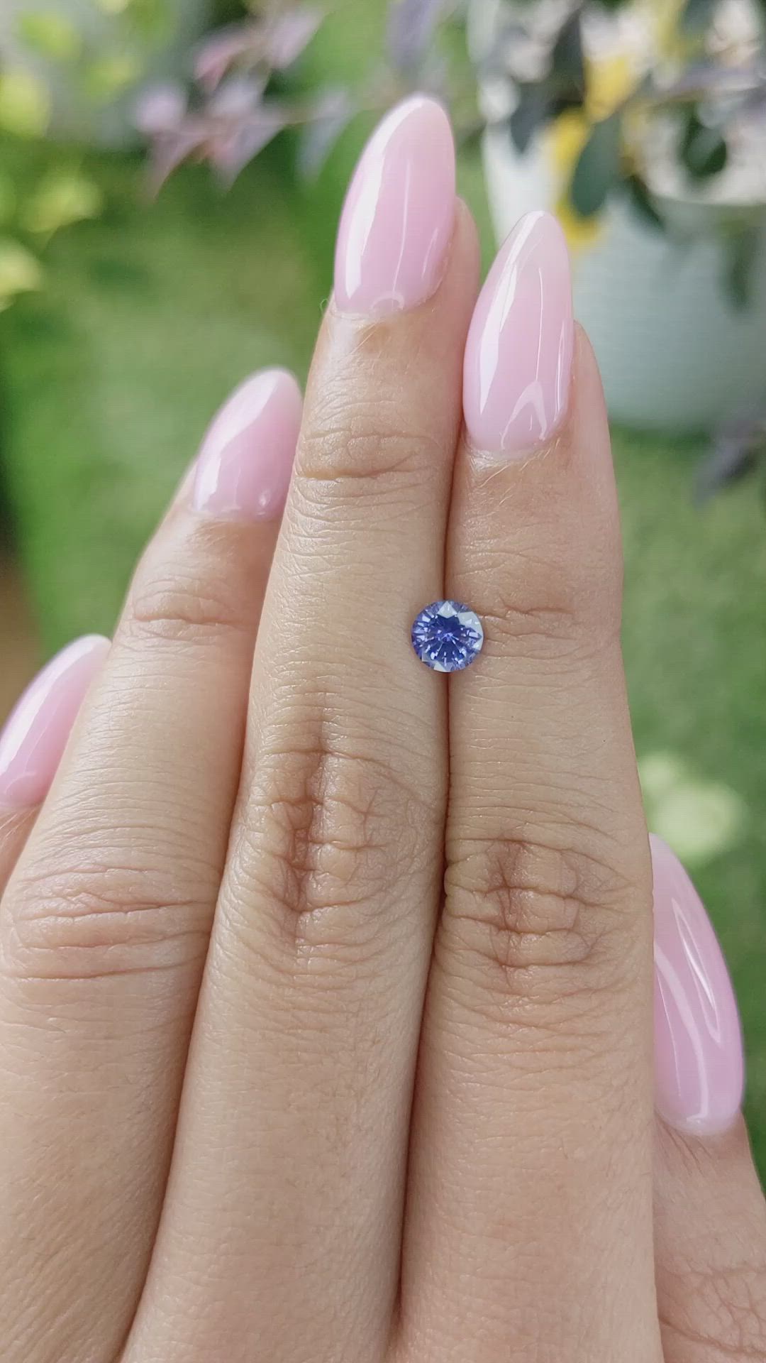 0.66 Ct. Blue Sapphire from Ceylon (Sri Lanka) Size Video