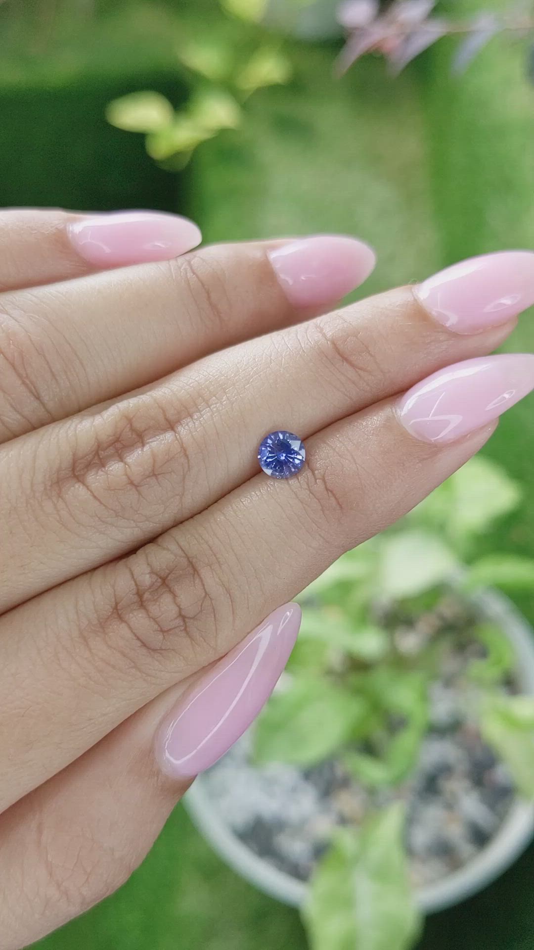 0.66 Ct. Blue Sapphire from Ceylon (Sri Lanka) Size Video