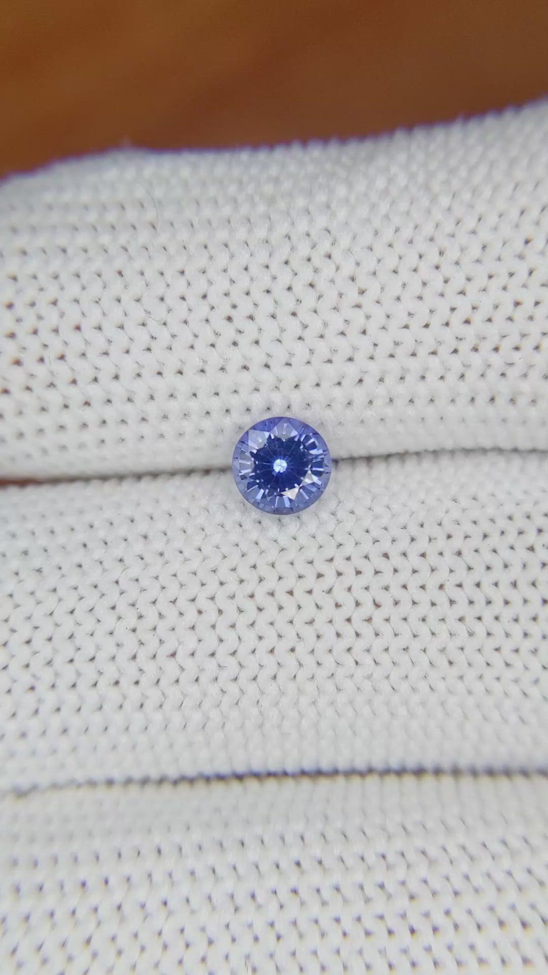 0.66 Ct. Blue Sapphire from Ceylon (Sri Lanka) Size Video