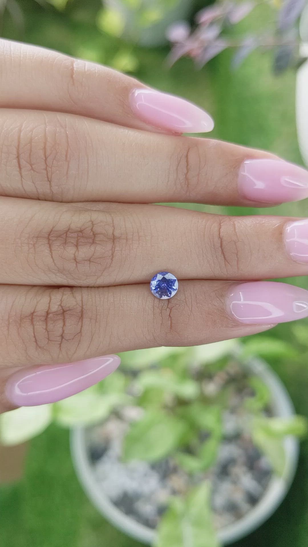 0.66 Ct. Blue Sapphire from Ceylon (Sri Lanka) Size Video