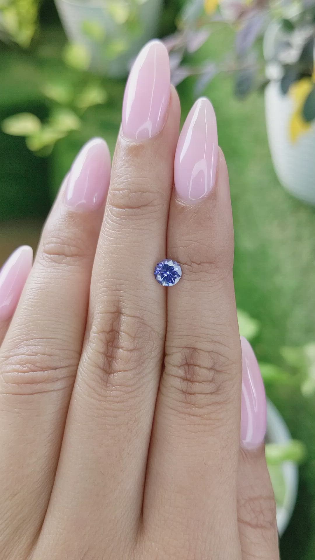 0.64 Ct. Blue Sapphire from Ceylon (Sri Lanka) Size Video