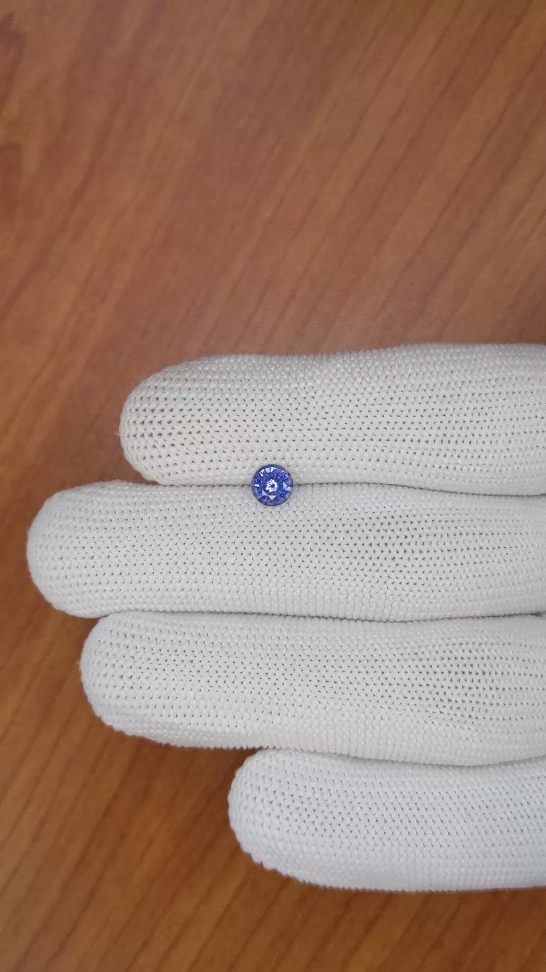 0.64 Ct. Blue Sapphire from Ceylon (Sri Lanka) Size Video