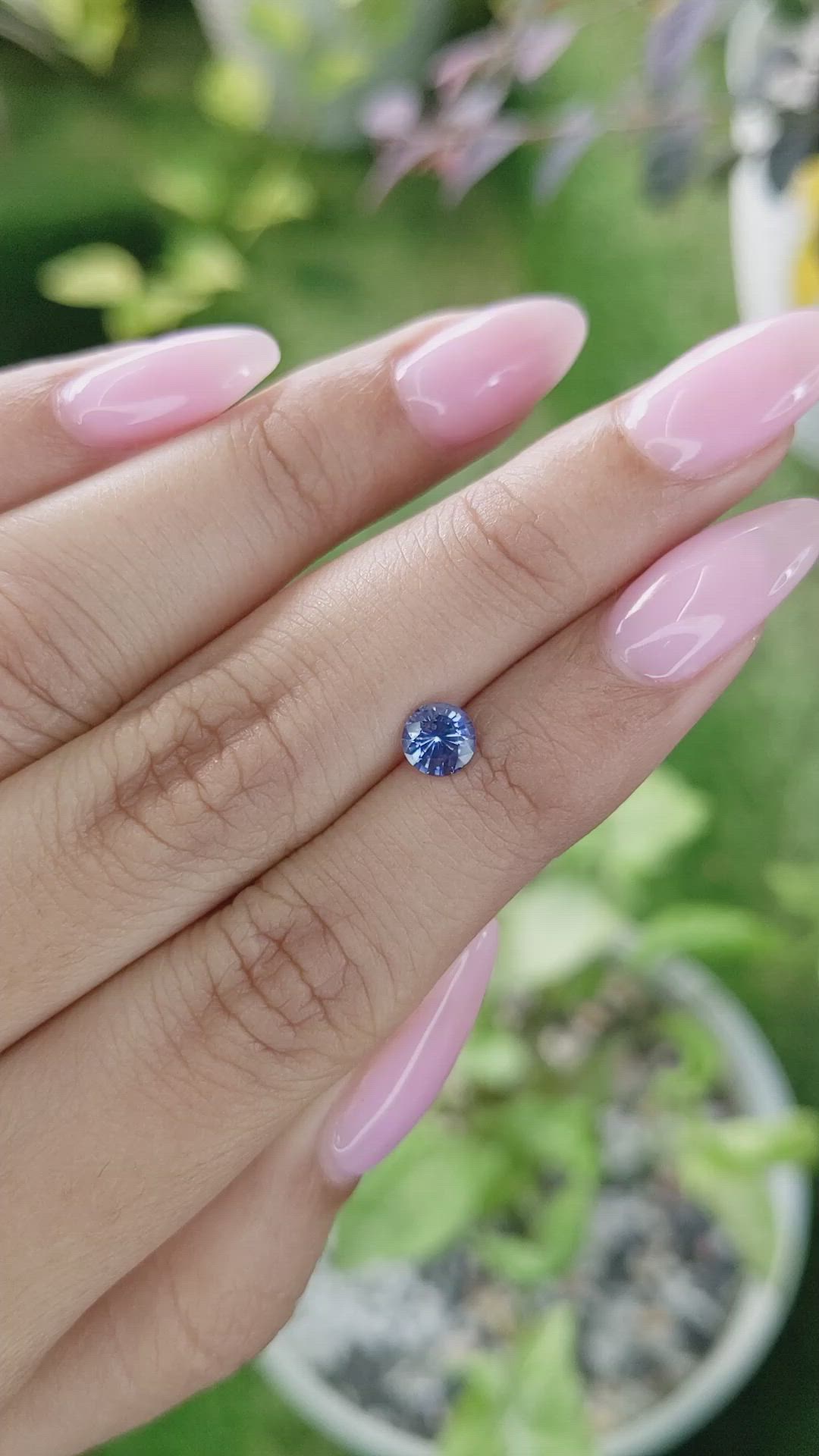 0.64 Ct. Blue Sapphire from Ceylon (Sri Lanka) Size Video