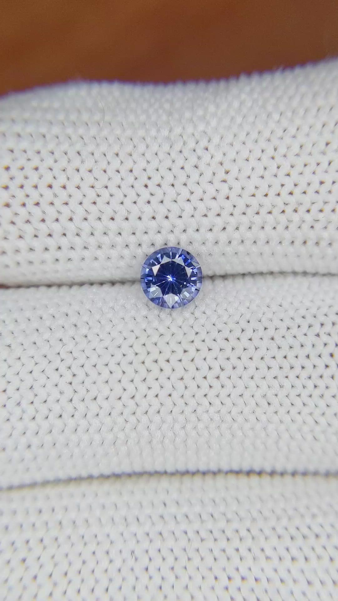 0.64 Ct. Blue Sapphire from Ceylon (Sri Lanka) Size Video