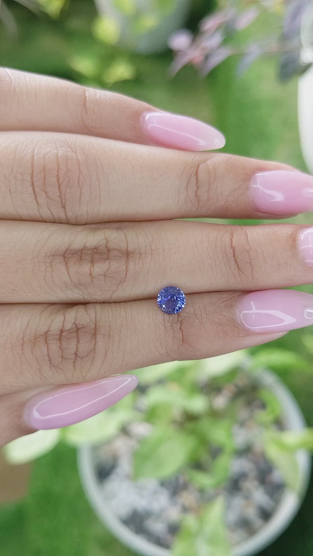 0.65 Ct. Blue Sapphire from Ceylon (Sri Lanka) Size Video