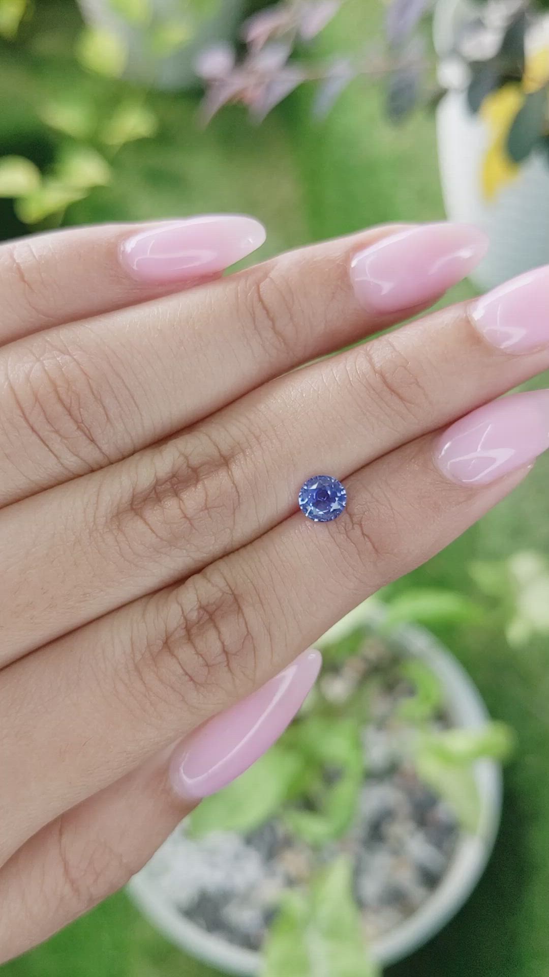 0.65 Ct. Blue Sapphire from Ceylon (Sri Lanka) Size Video