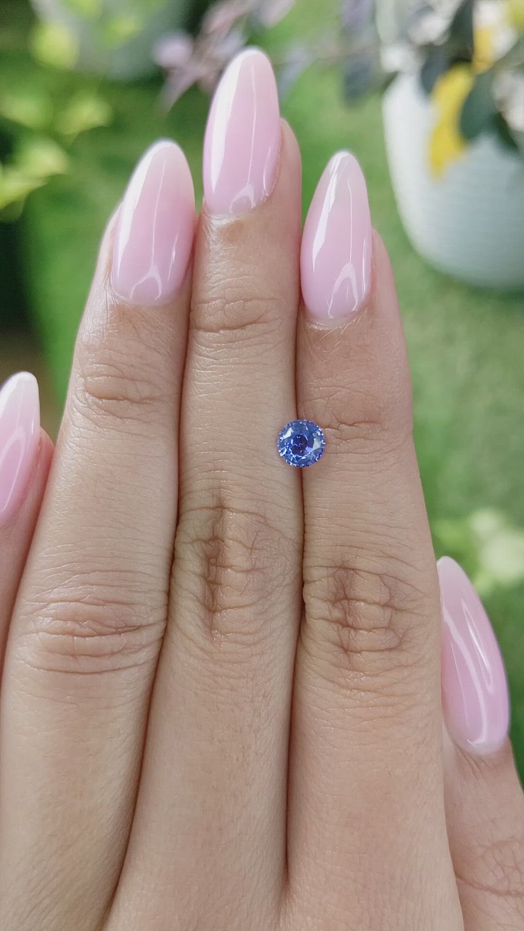 0.65 Ct. Blue Sapphire from Ceylon (Sri Lanka) Size Video