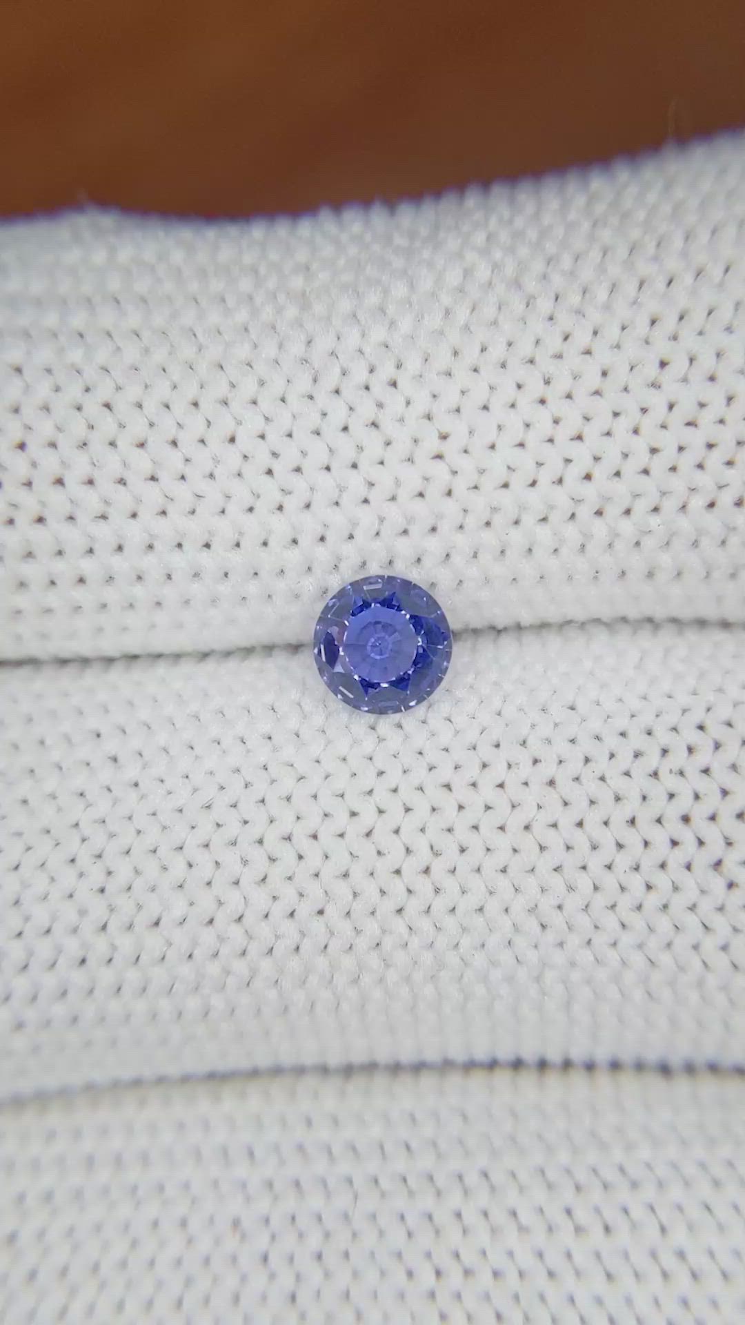 0.65 Ct. Blue Sapphire from Ceylon (Sri Lanka) Size Video