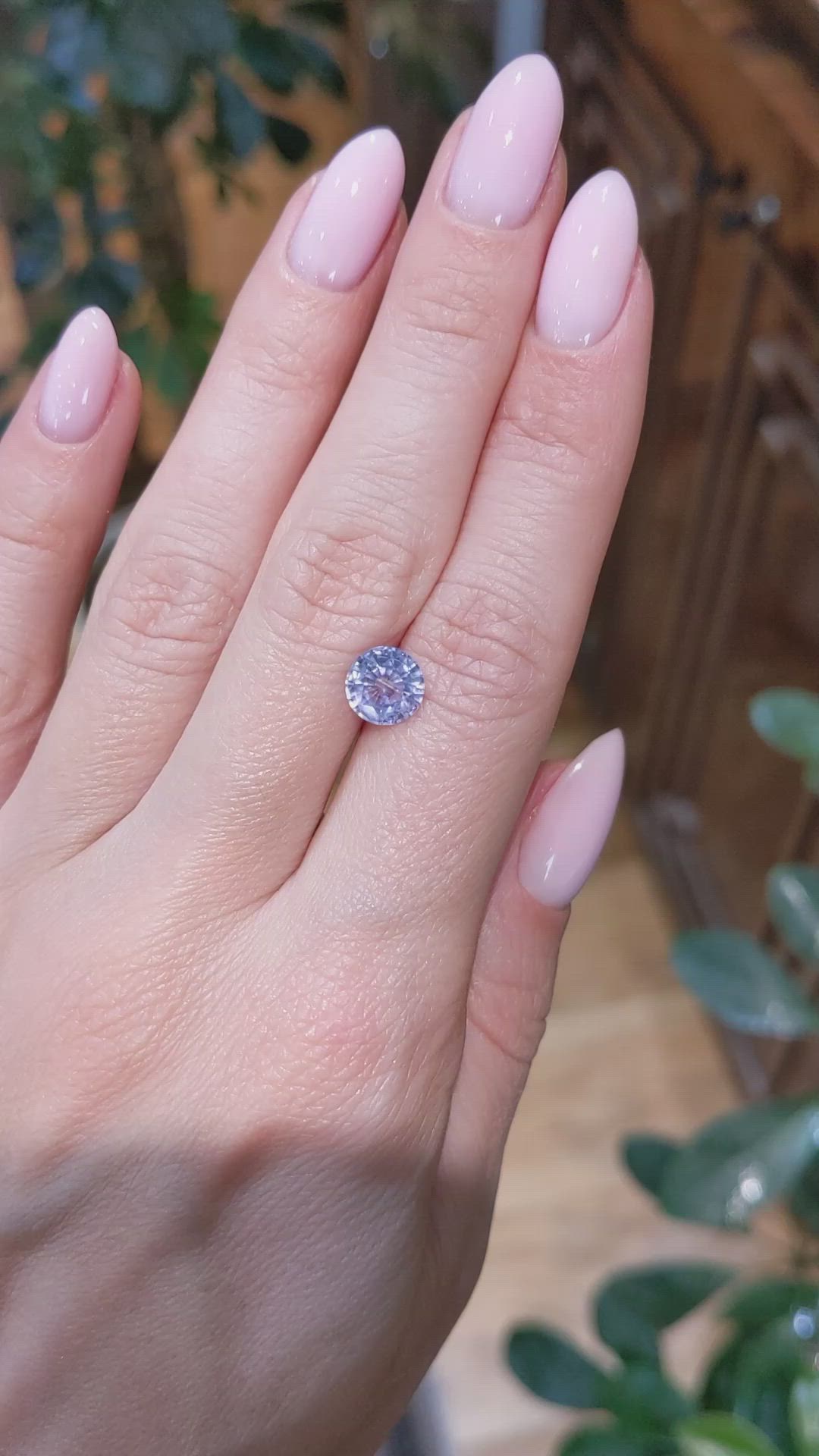 2.13 Ct. Bluish Purple Sapphire from Ceylon (Sri Lanka) Size Video