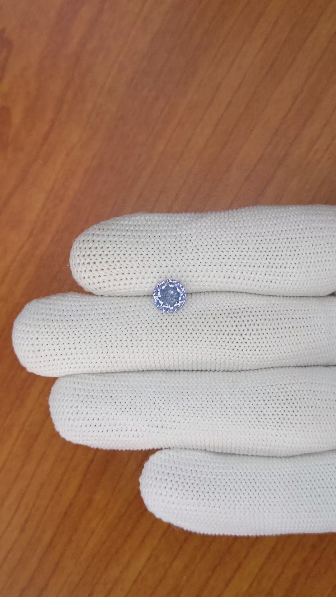 1.59 Ct. Blue Sapphire from Ceylon (Sri Lanka) Size Video